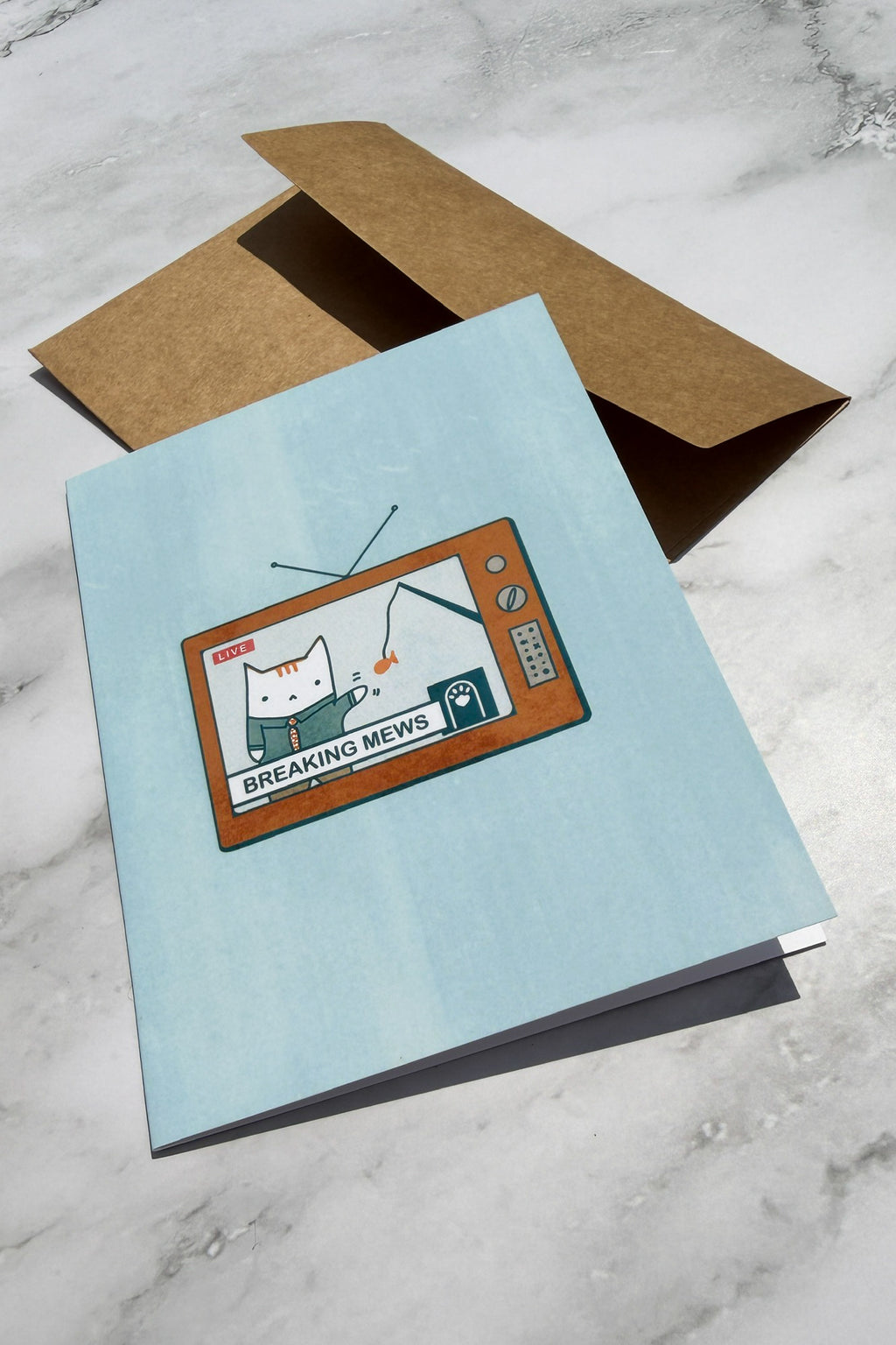 Breaking Mews Greeting Card