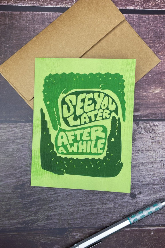 See ya later Alligator After a while Crocodile Greeting Card