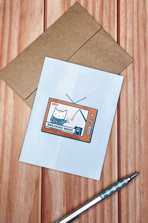 Breaking Mews Greeting Card