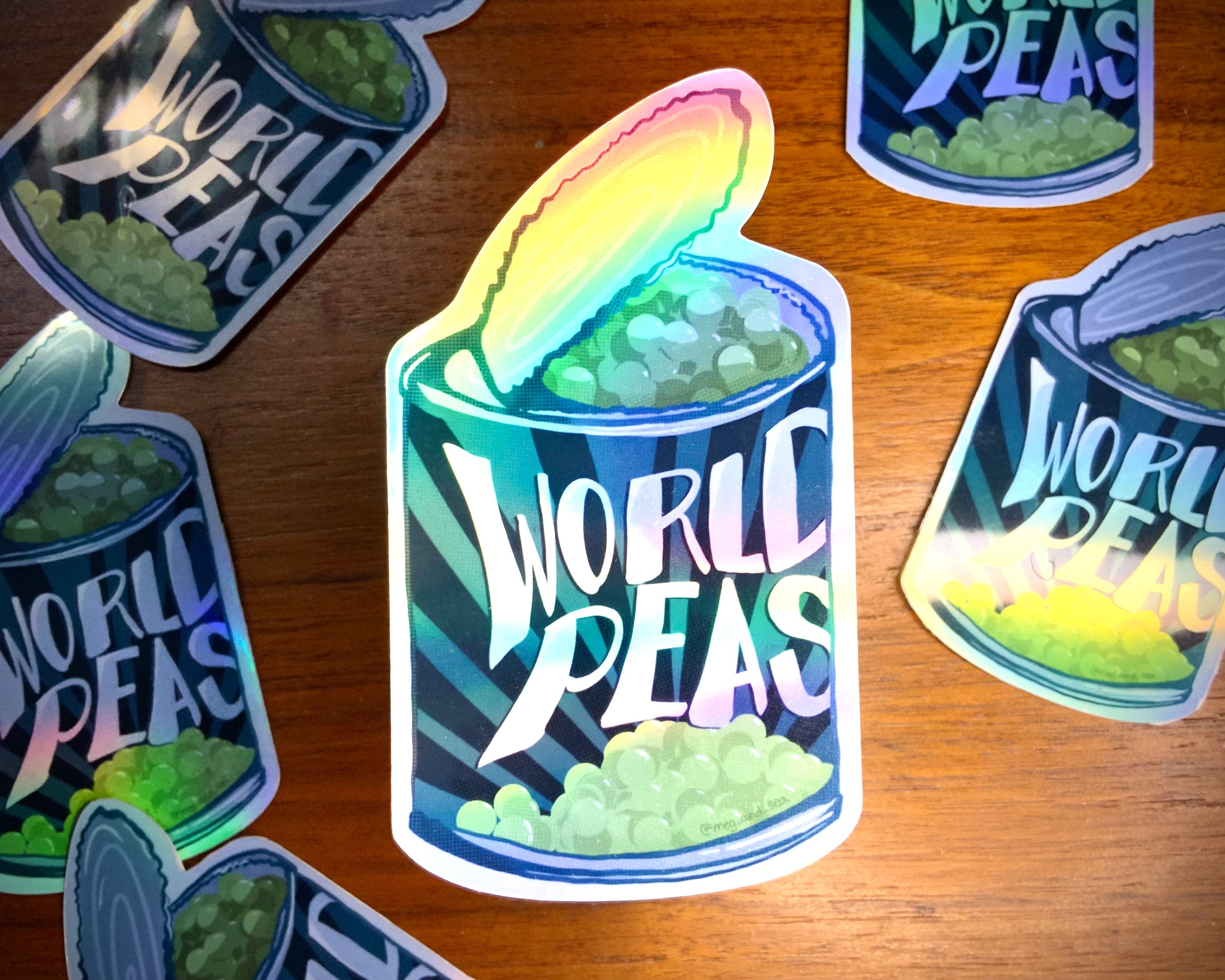 World Peas - Holographic Sticker
