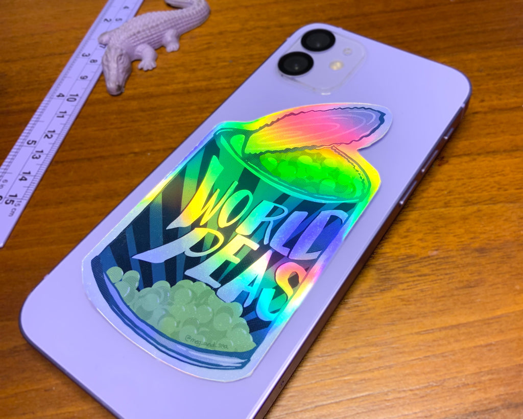 World Peas - Holographic Sticker