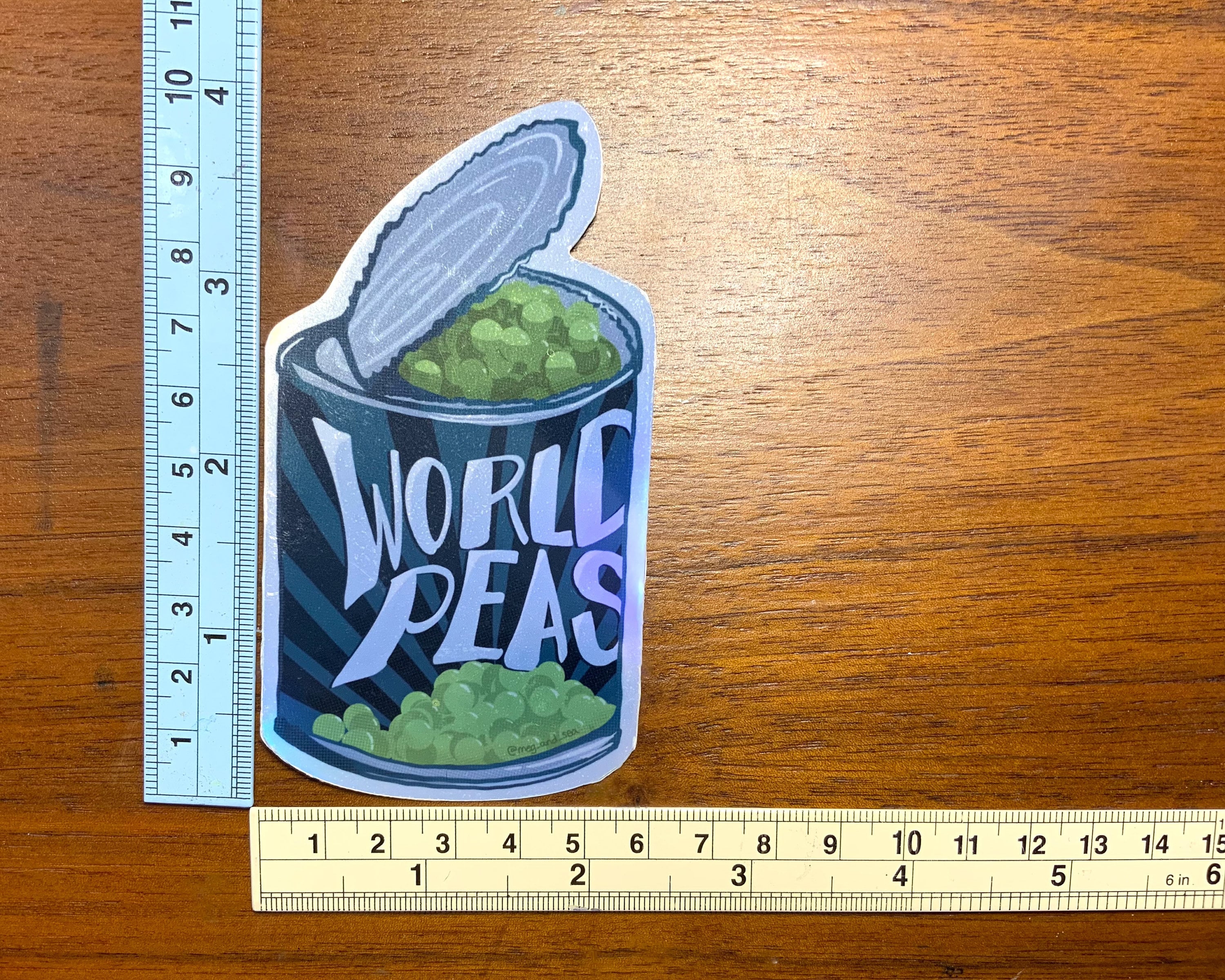 World Peas - Holographic Sticker