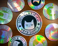 100% Certified Very Sleepy Cat - Holographic Sticker
