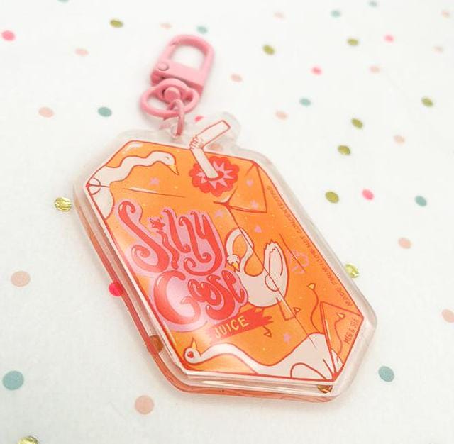 Silly Goose Juice Keychain