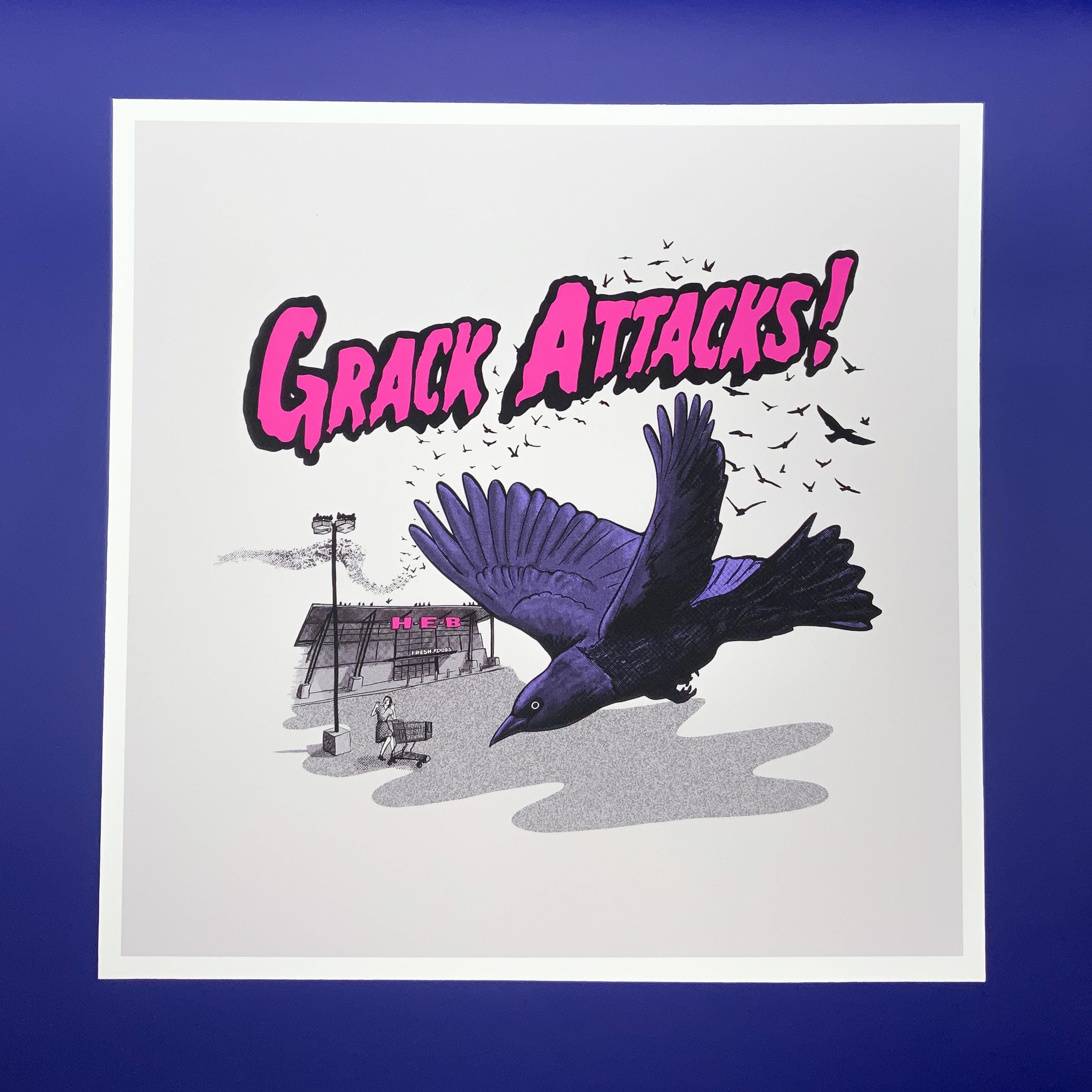 Grack Attacks! - 8x8 Art Print