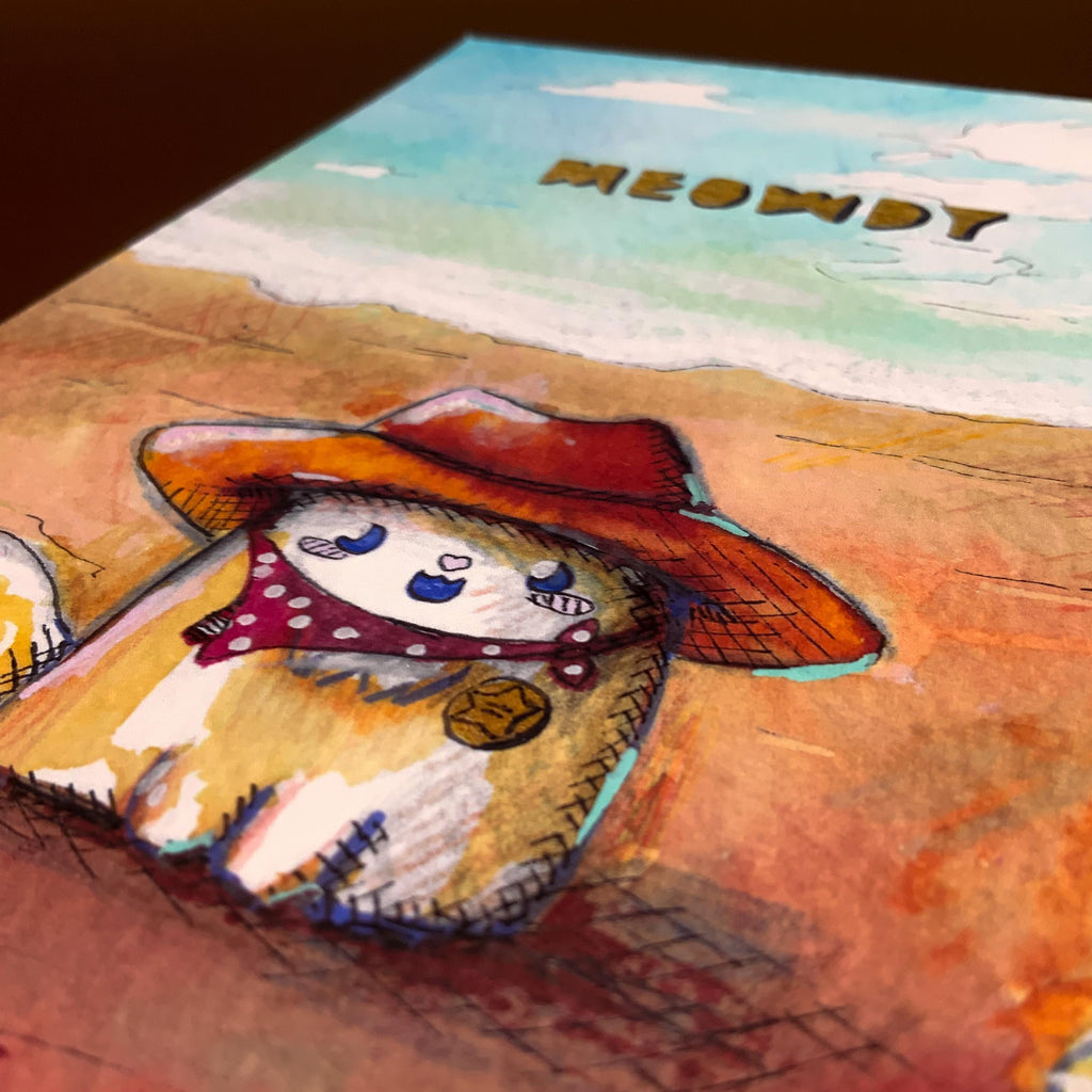 Meowdy - 11 x 14 Art Print