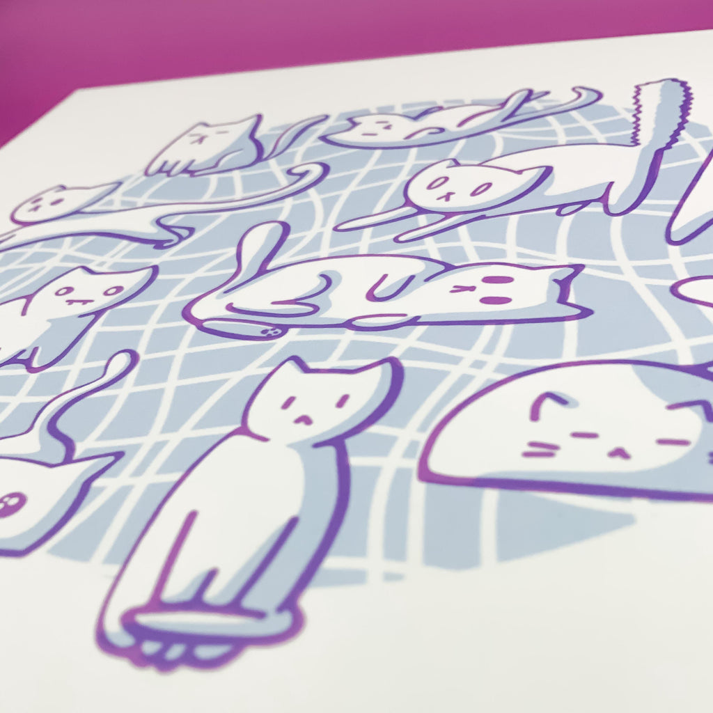 Circle of Cats - 8x8 Art Print