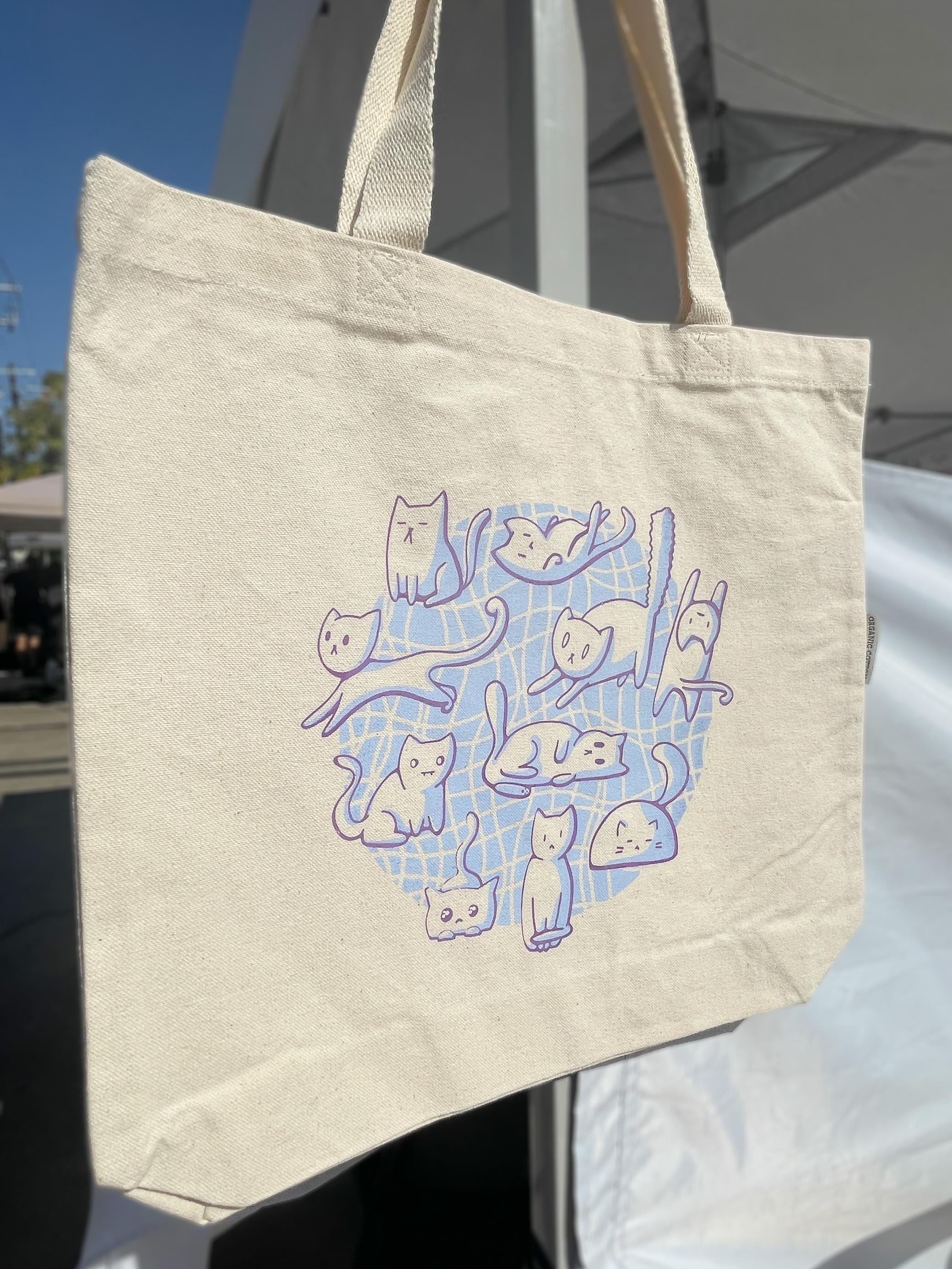 Circle of Cats Canvas Tote