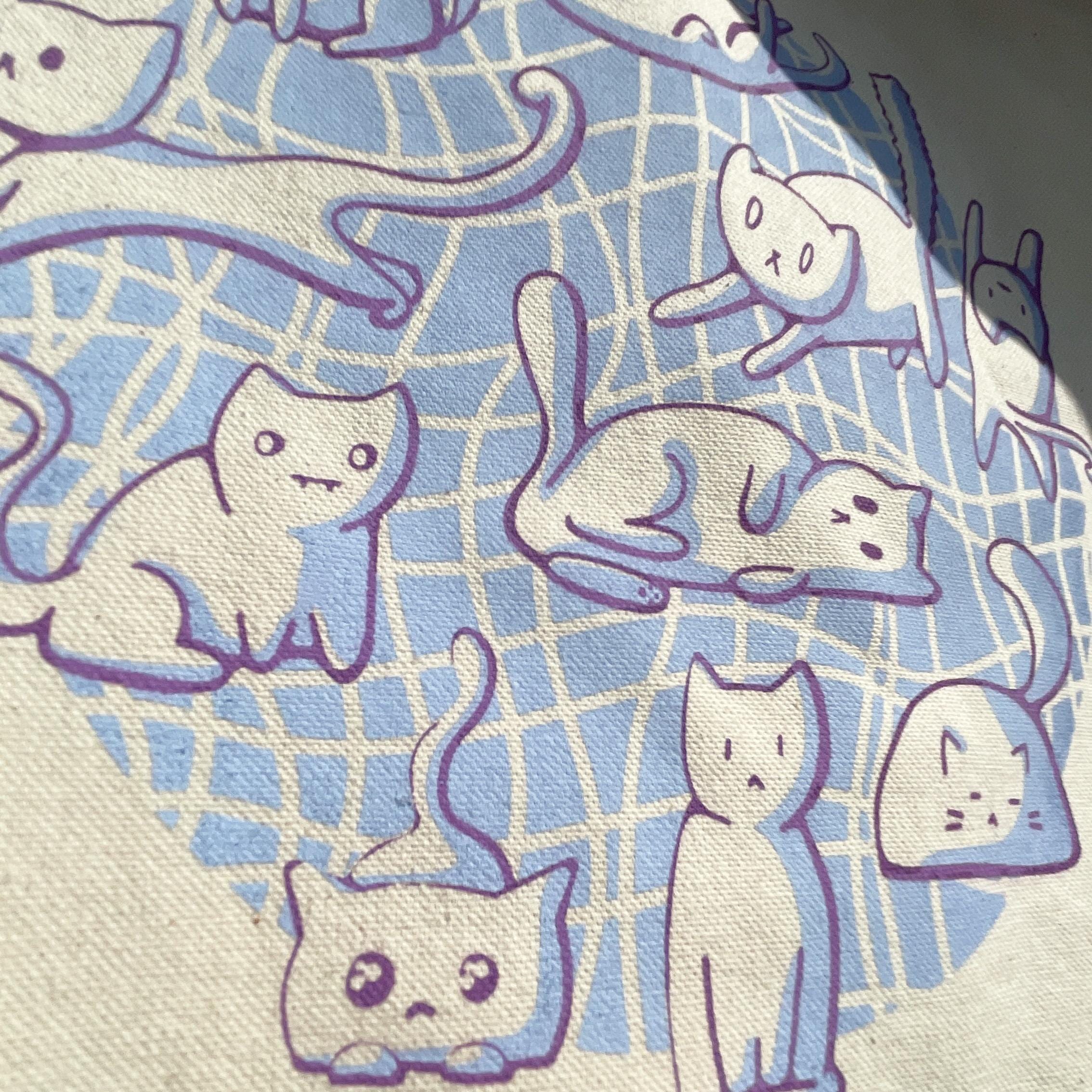 Circle of Cats Canvas Tote