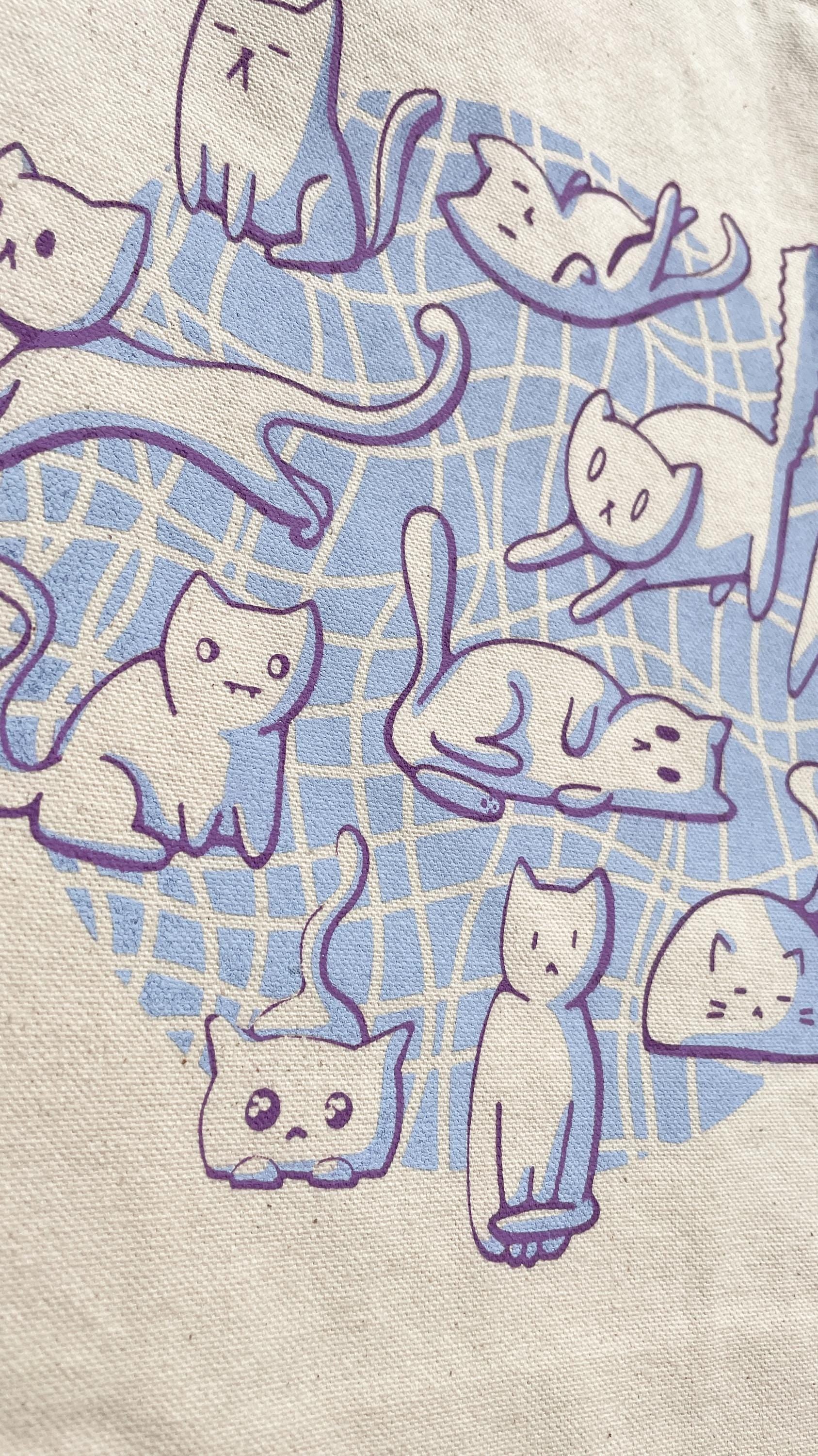 Circle of Cats Canvas Tote