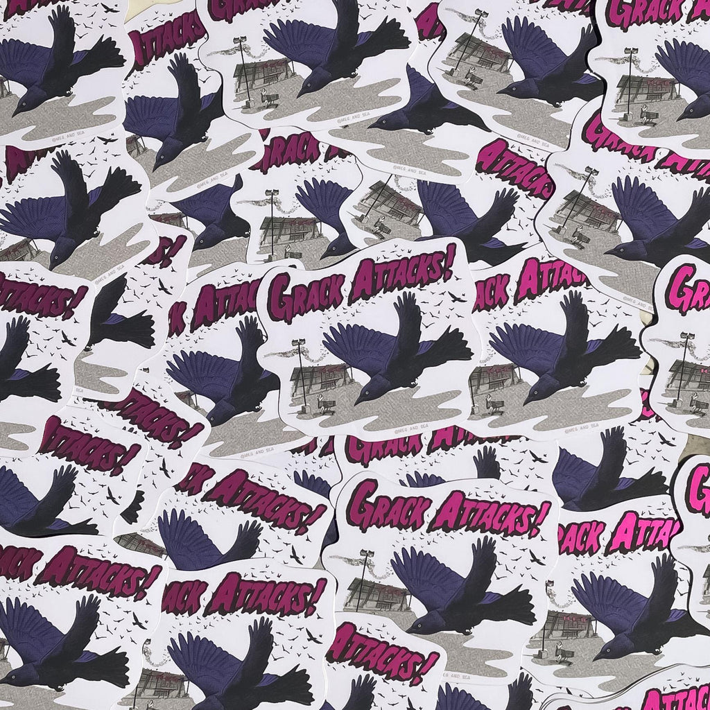 Grack Attack! Sticker - Matte Mirror