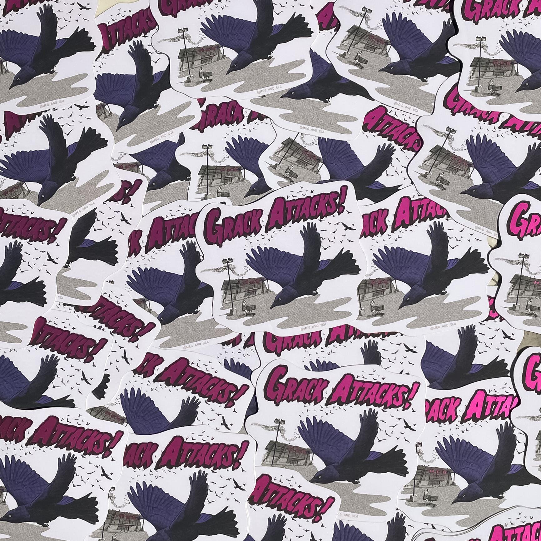 Grack Attack! Sticker - Matte Mirror