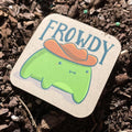 Frowdy Cowboy Frog - Matte Vinyl Sticker