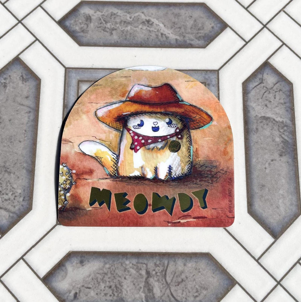 Meowdy Vinyl Sticker