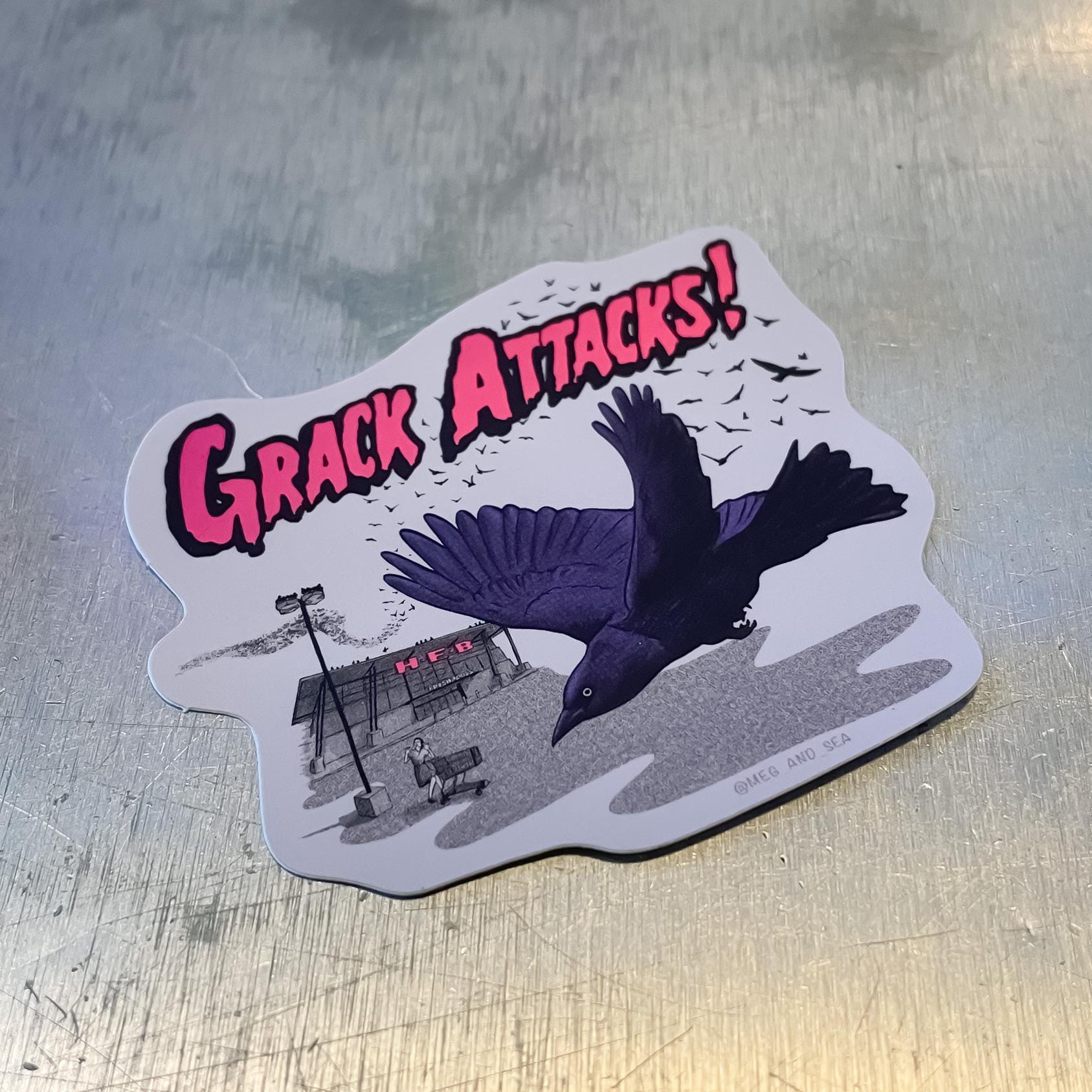 Grack Attack! Sticker - Matte Mirror