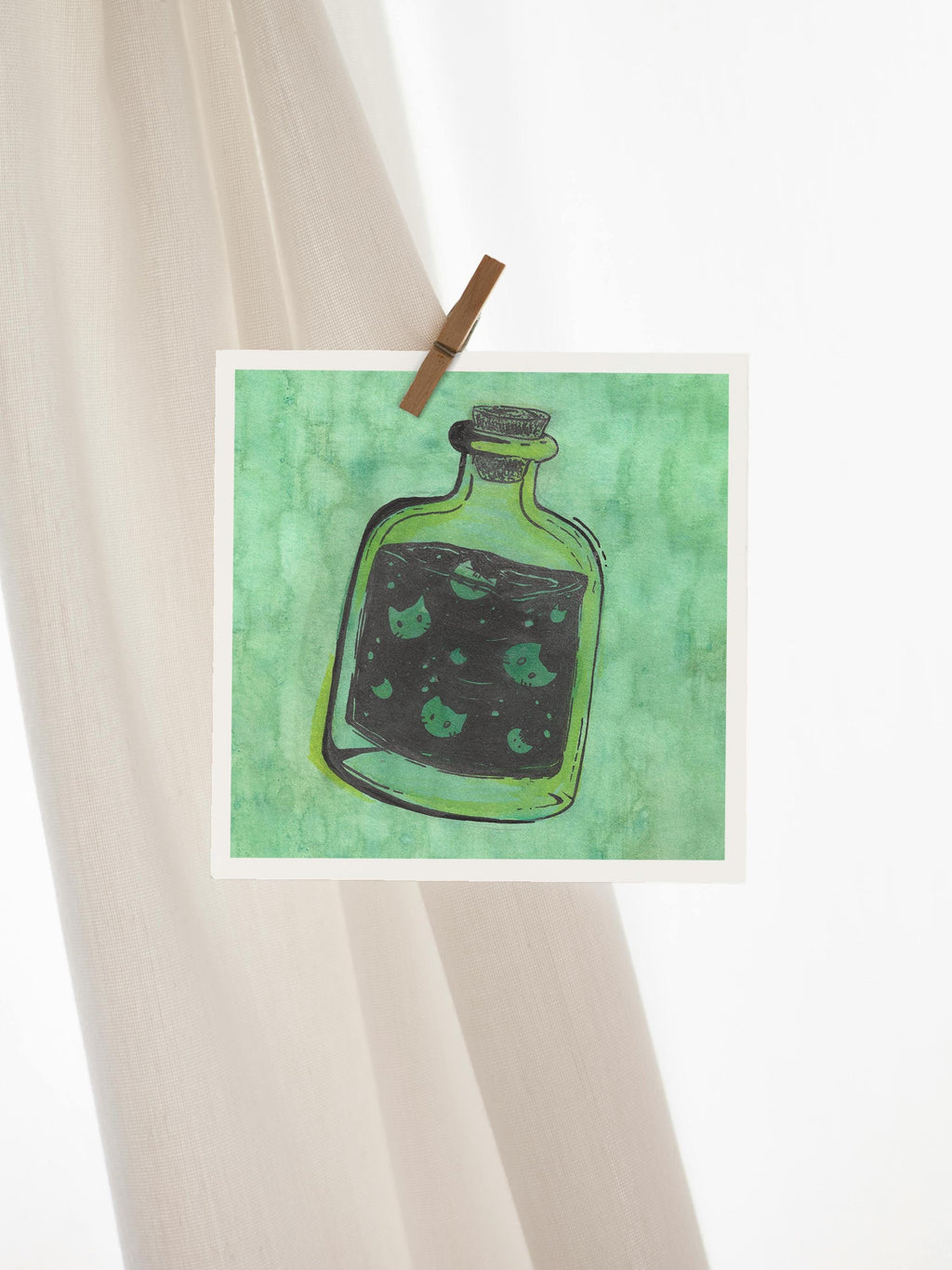Cat Potion Mini Print