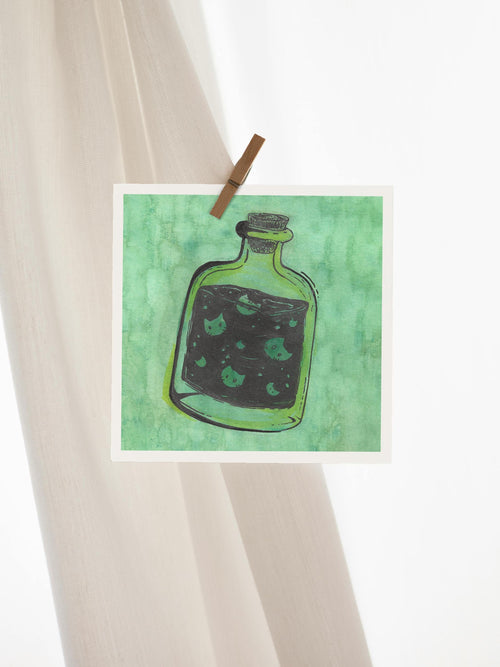 Cat Potion Mini Print