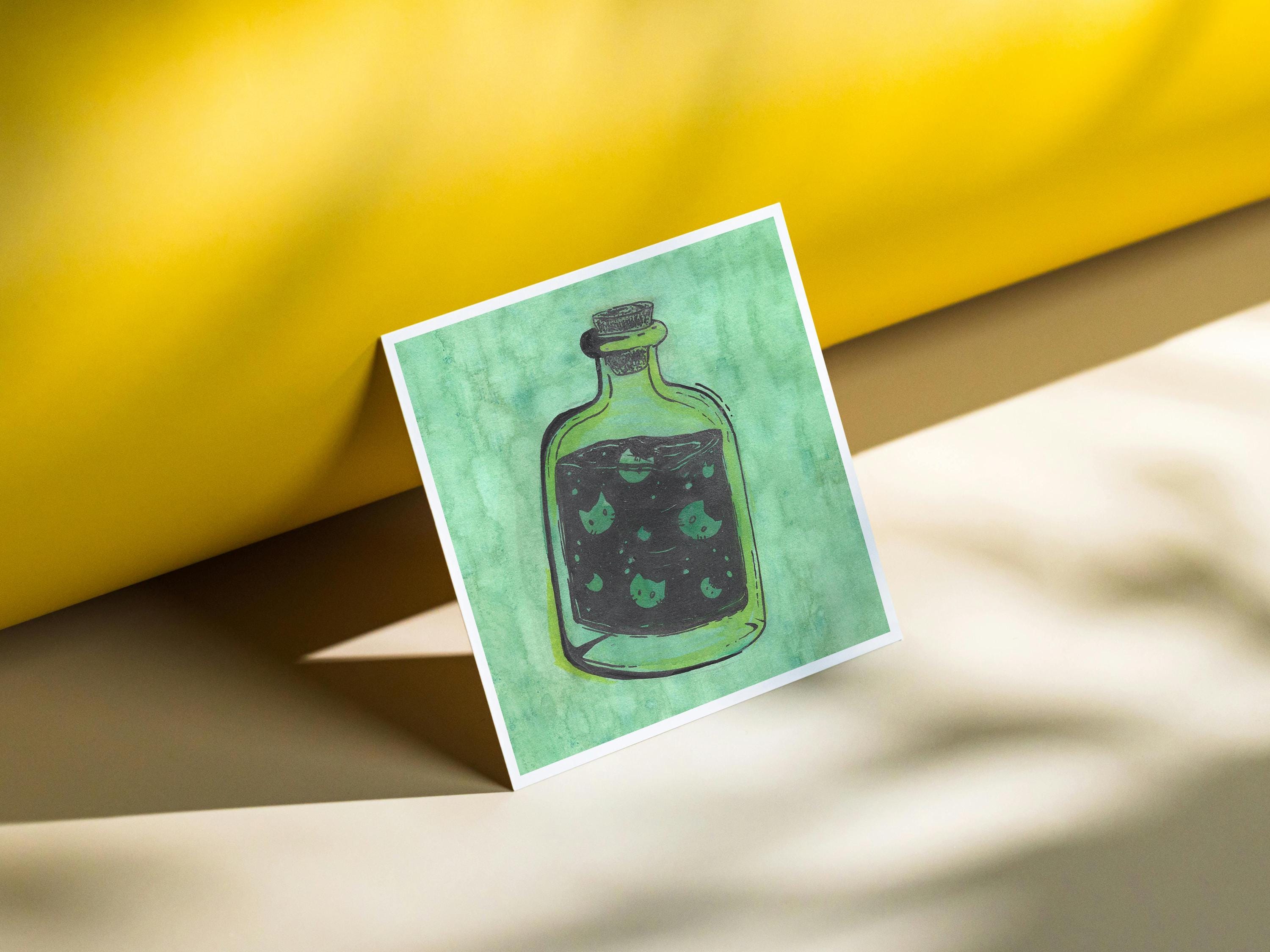 Cat Potion Mini Print