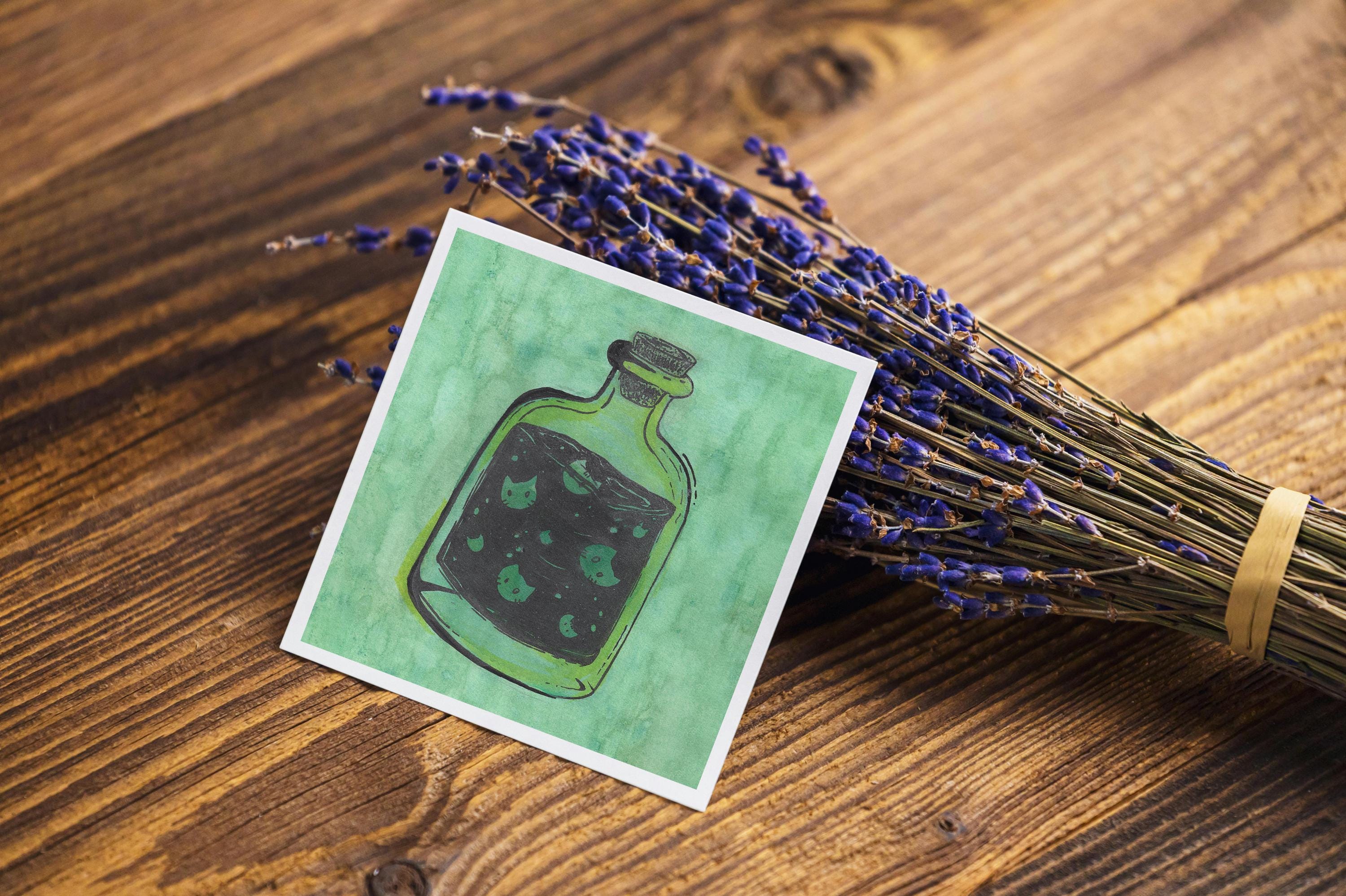 Cat Potion Mini Print