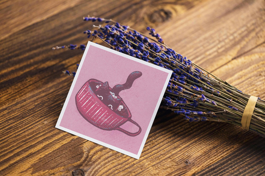 Hot Cocoa Cat Mini Print