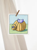 Seasons Cat - Autumn - Mini Print