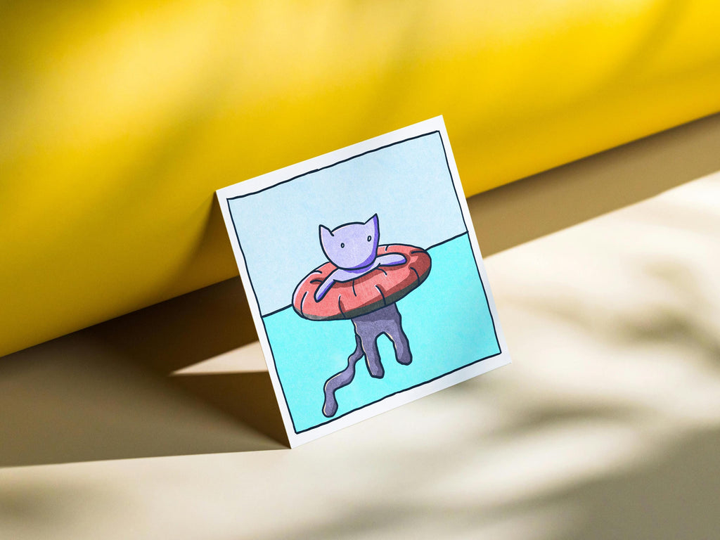 Seasons Cat - Summer - Mini Print