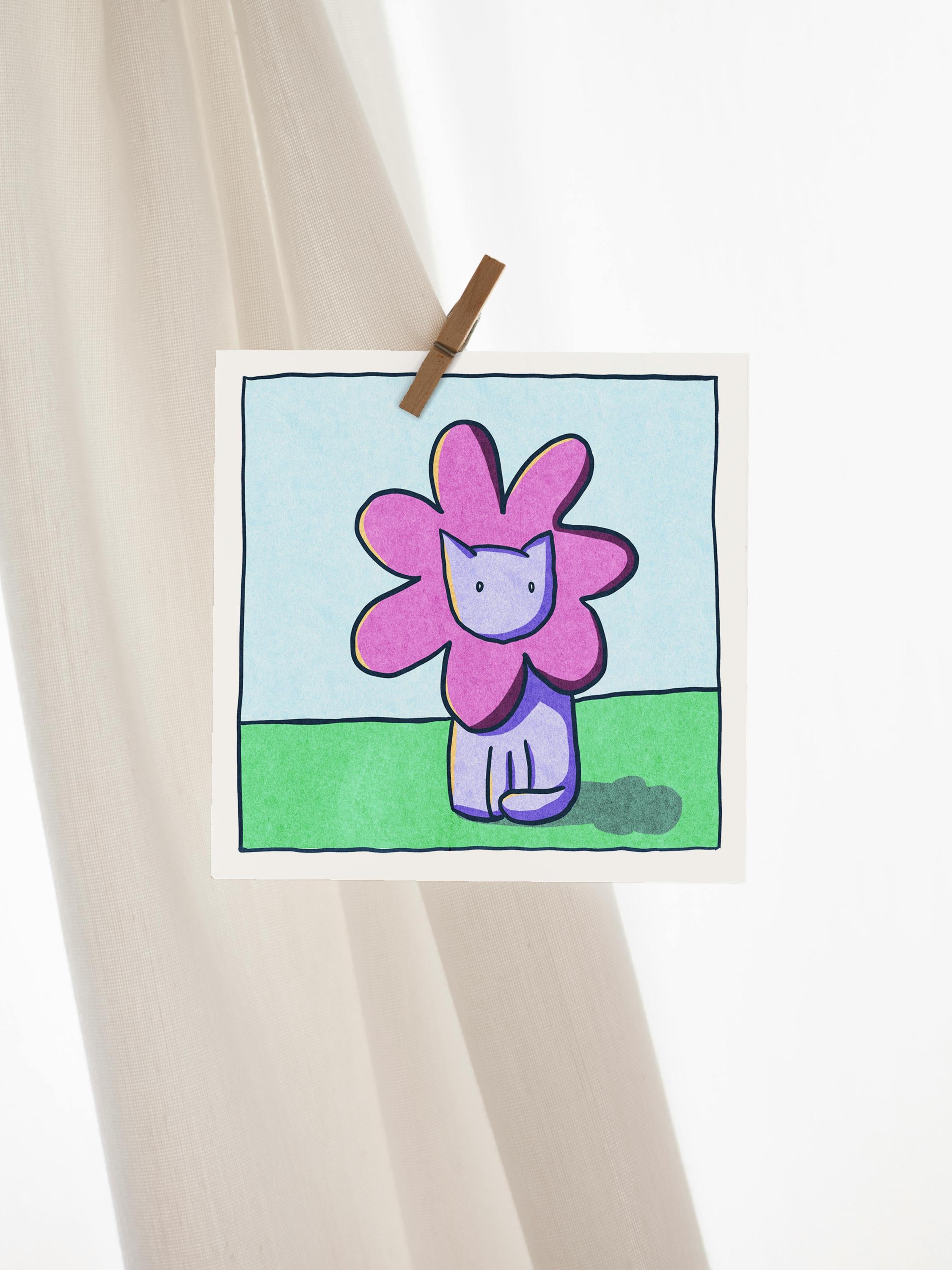Seasons Cat - Spring - Mini Print