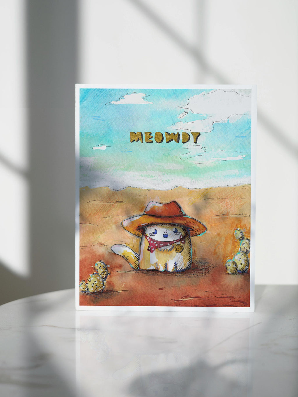 Meowdy - 11 x 14 Art Print