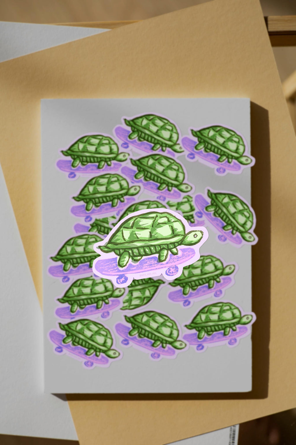 Skateboard Turtle Vinyl Sticker