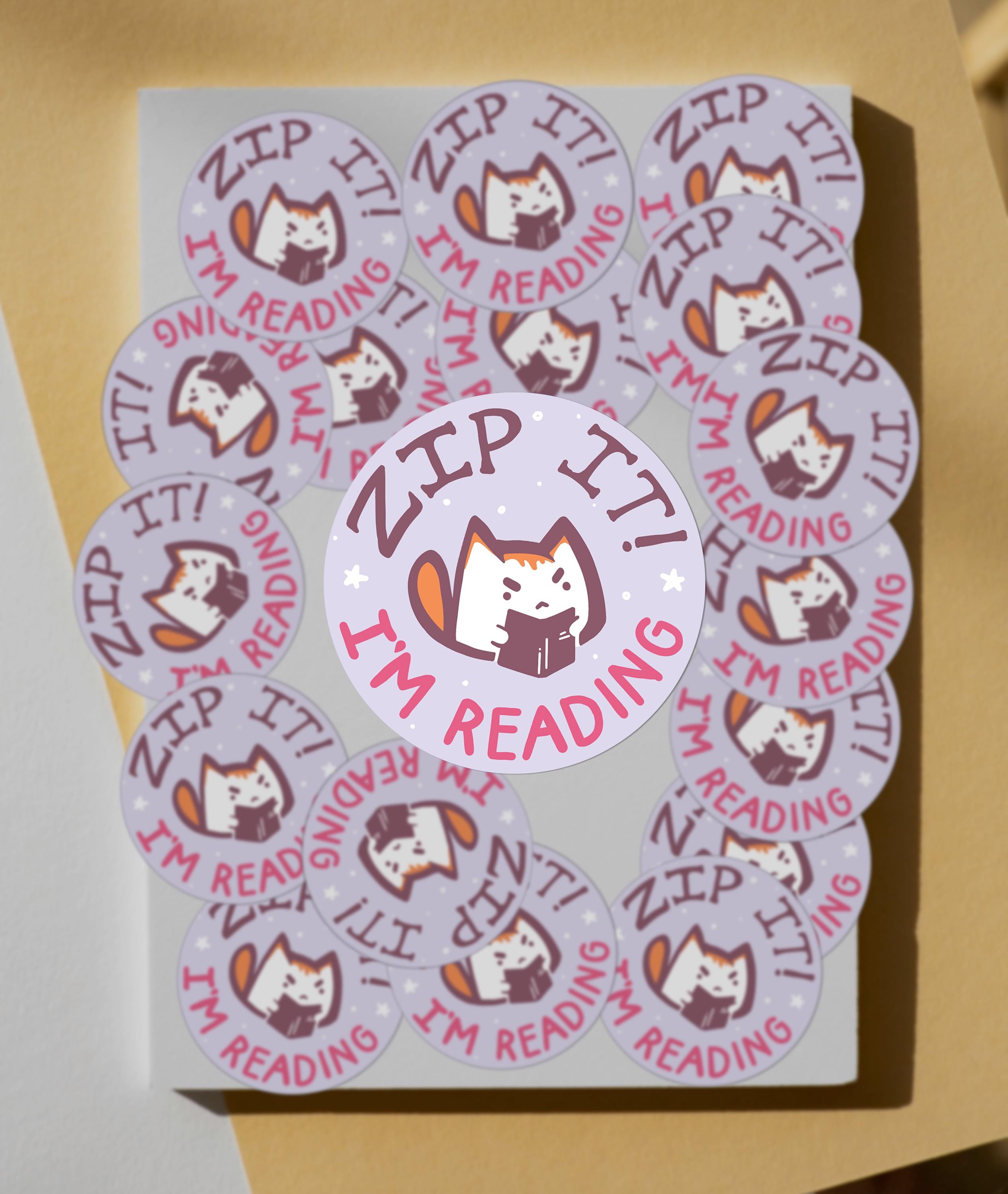 Zip it! I'm Reading - Vinyl Sticker