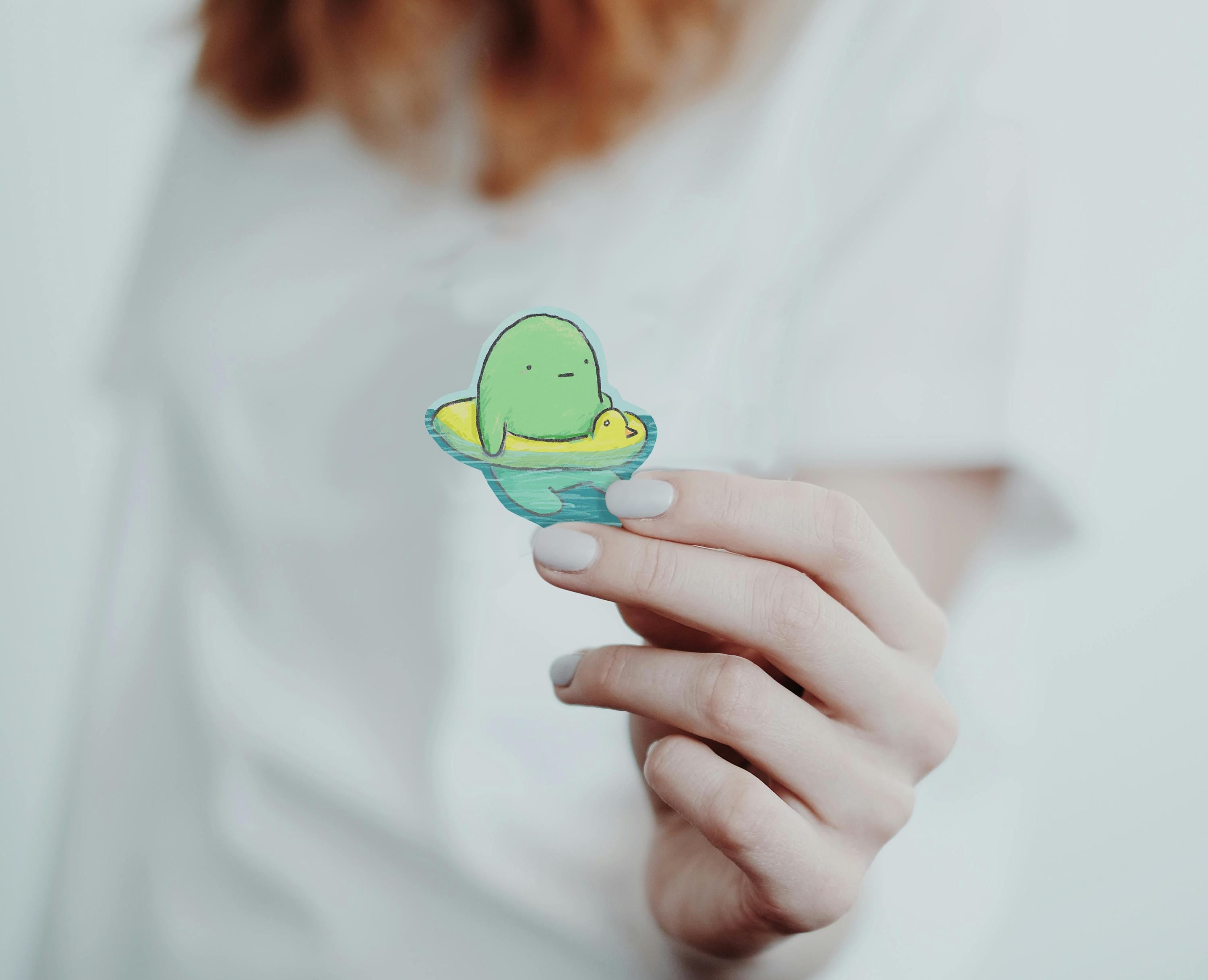 Floatie Jeff Sticker: Glossy Waterproof Vinyl Decal