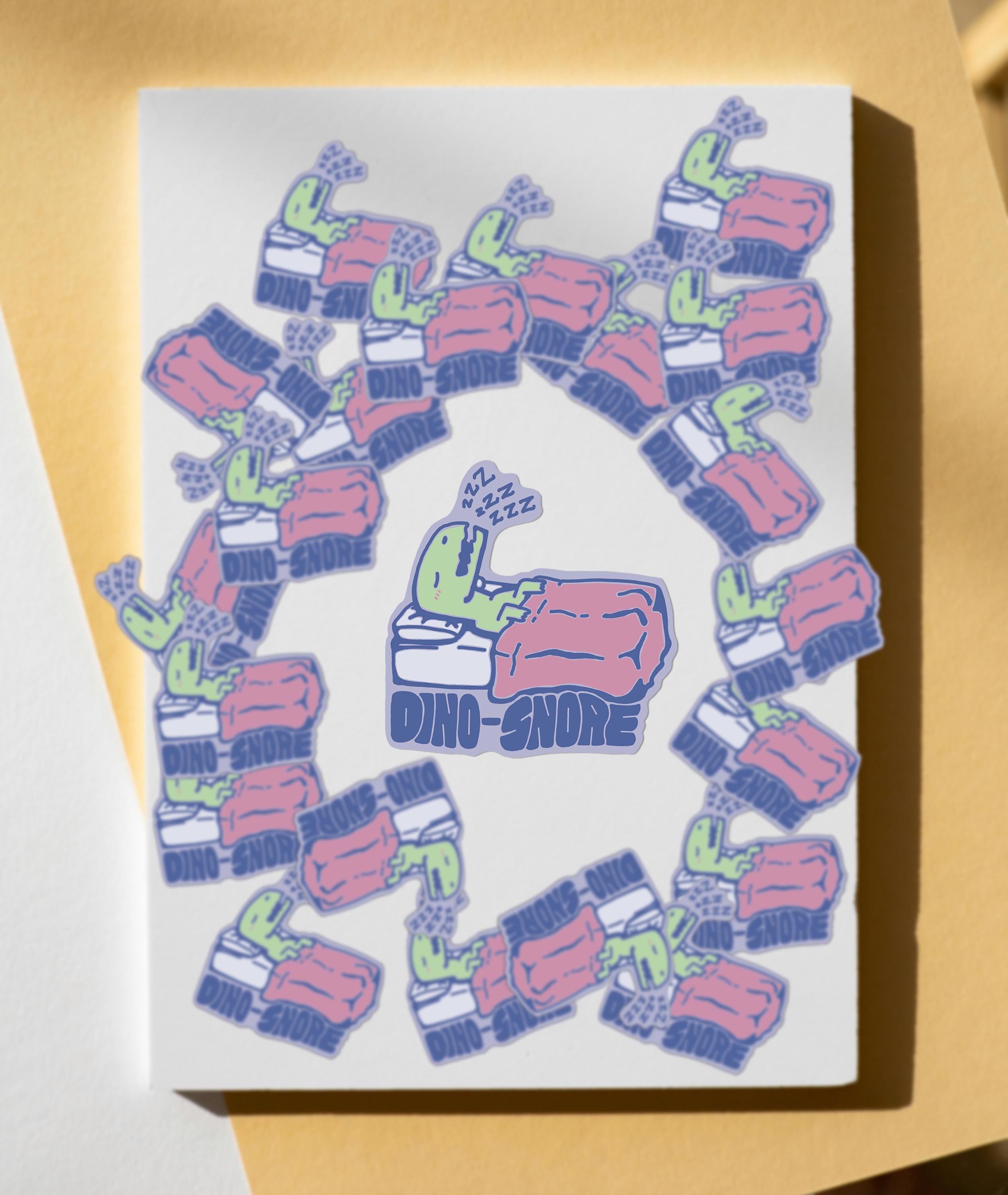 Dino-Snore Vinyl Sticker