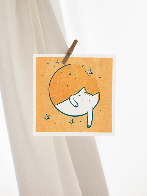 Cosmic Cat Mini Print