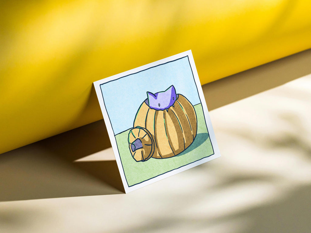 Seasons Cat - Autumn - Mini Print
