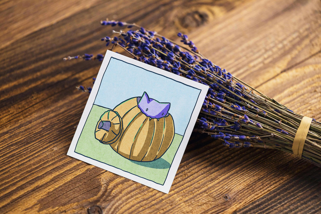 Seasons Cat - Autumn - Mini Print
