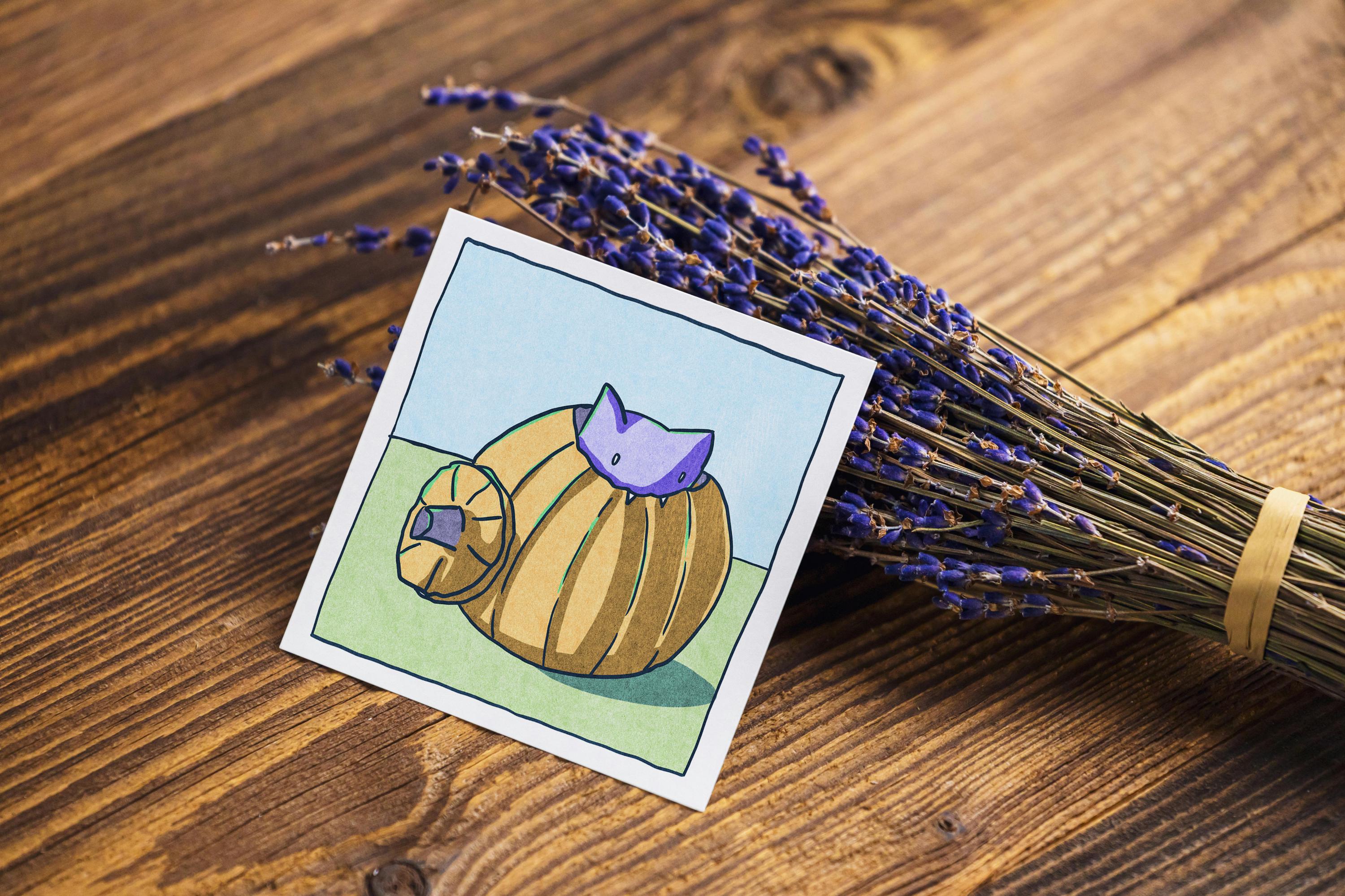 Seasons Cat - Autumn - Mini Print