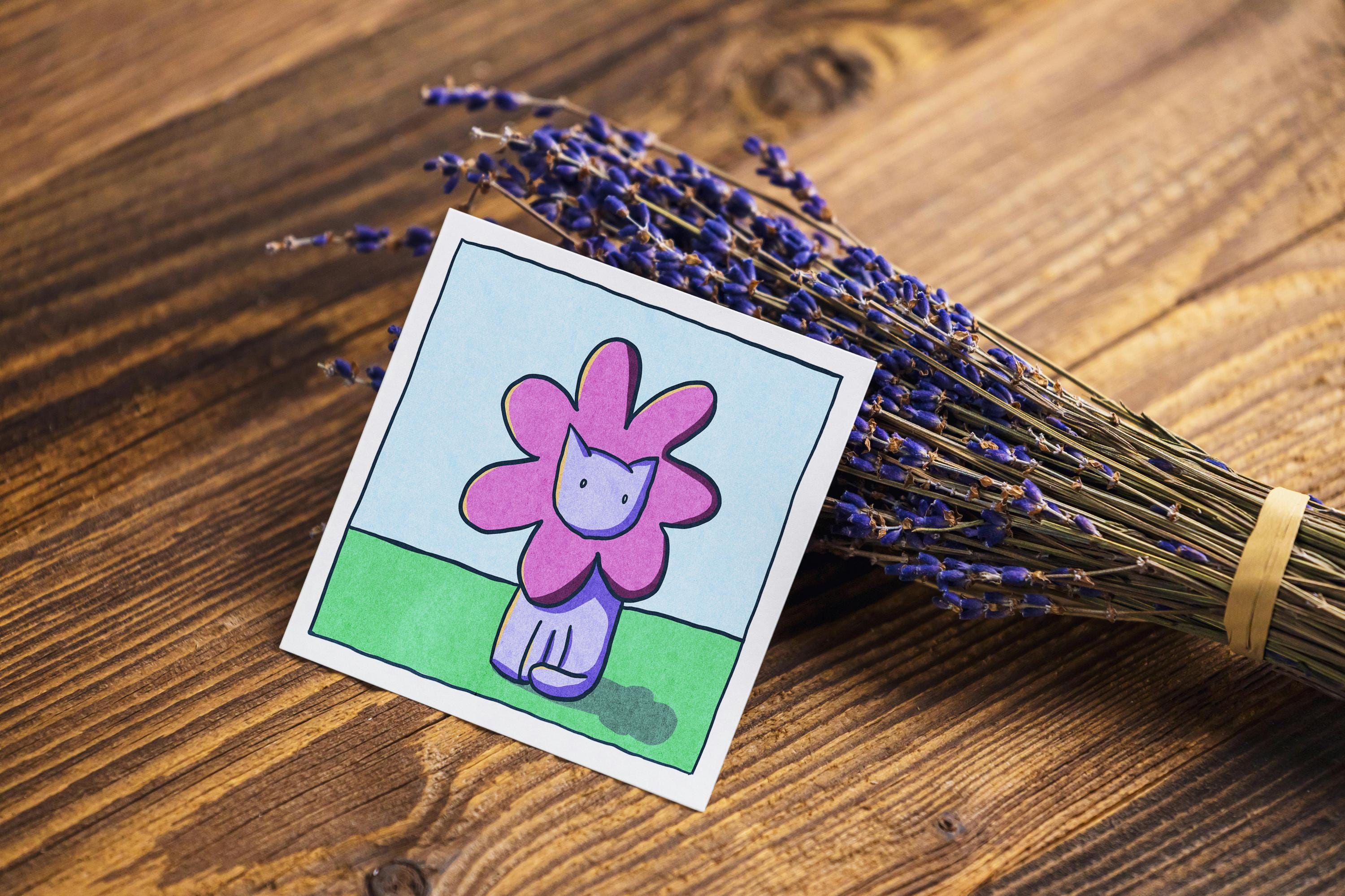 Seasons Cat - Spring - Mini Print