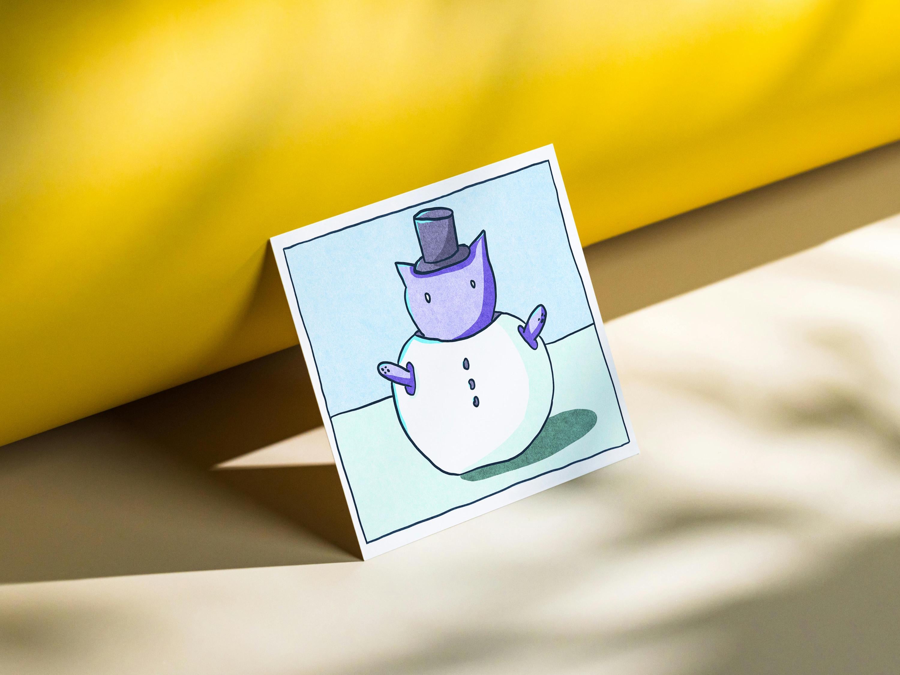 Seasons Cat - Winter - Mini Print