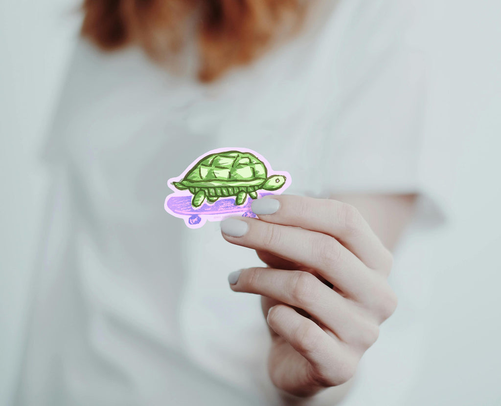 Skateboard Turtle Vinyl Sticker