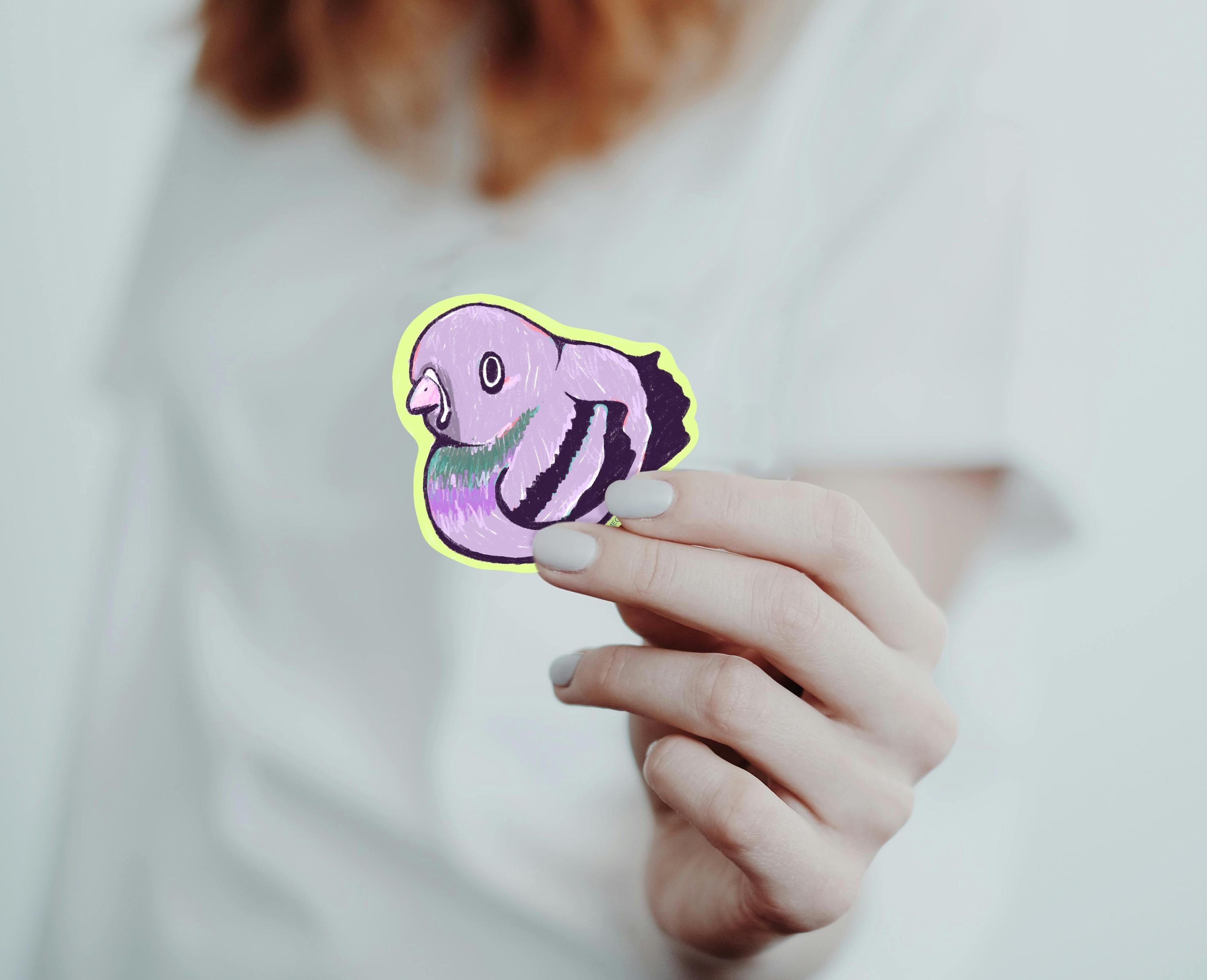 Silly Pigeon Vinyl Sticker