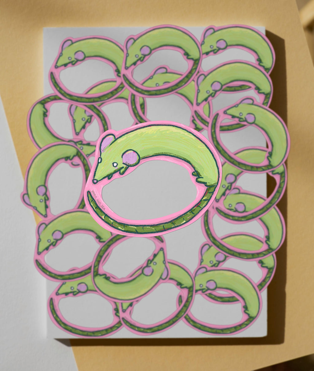 Silly Mouse Vinyl Sticker