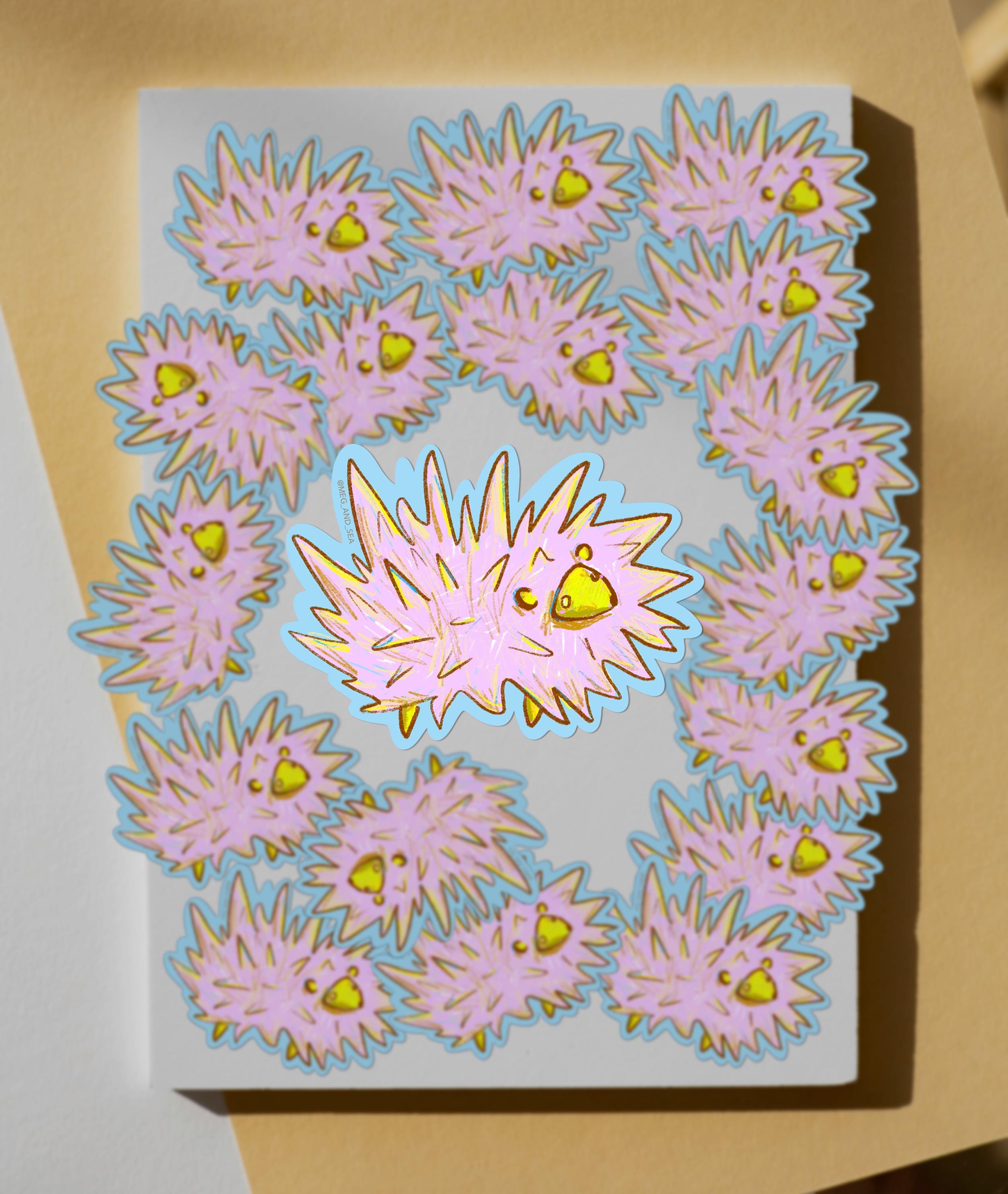 Silly Hedgehog Vinyl Sticker