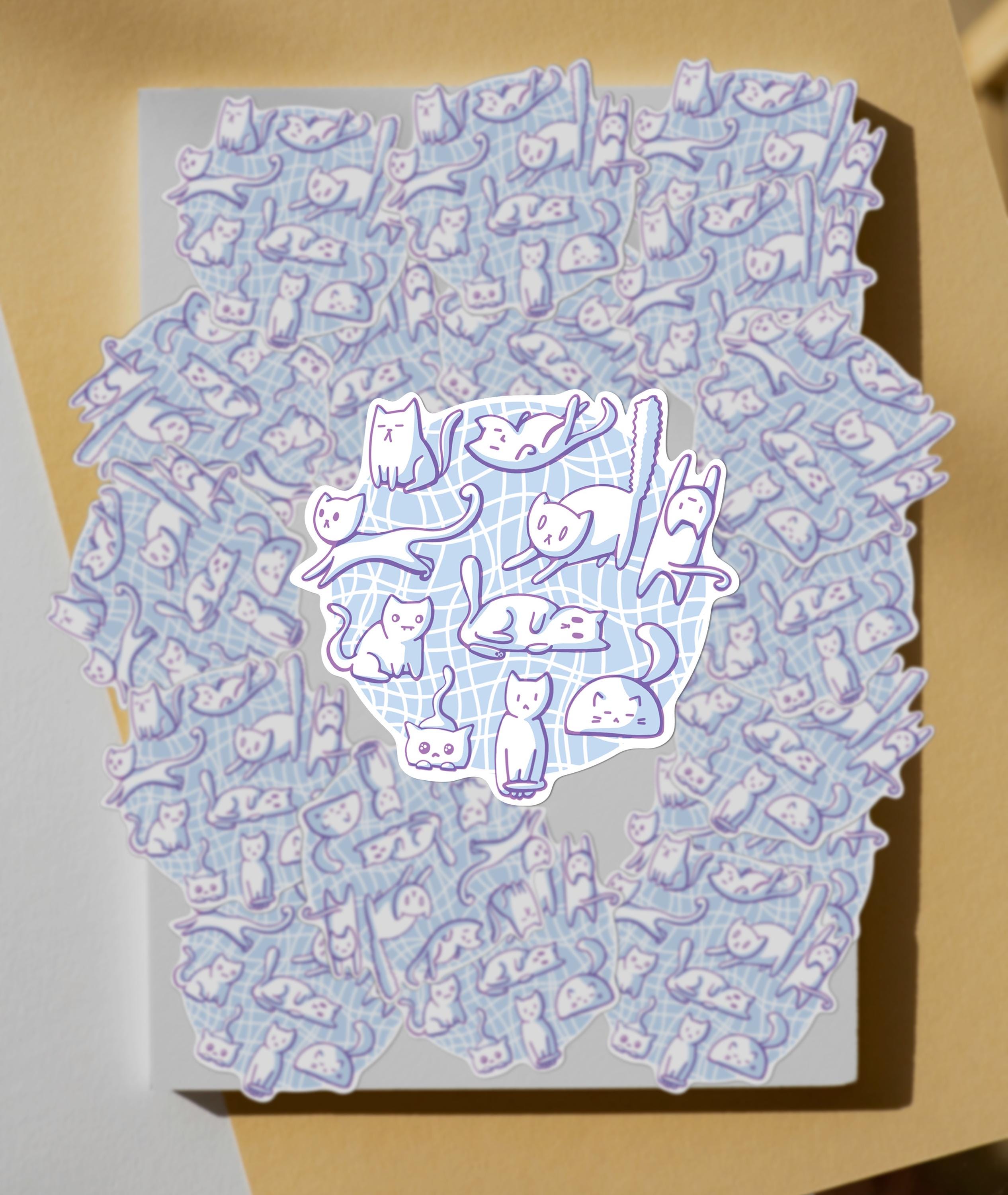 Circle of Cats - Vinyl Sticker