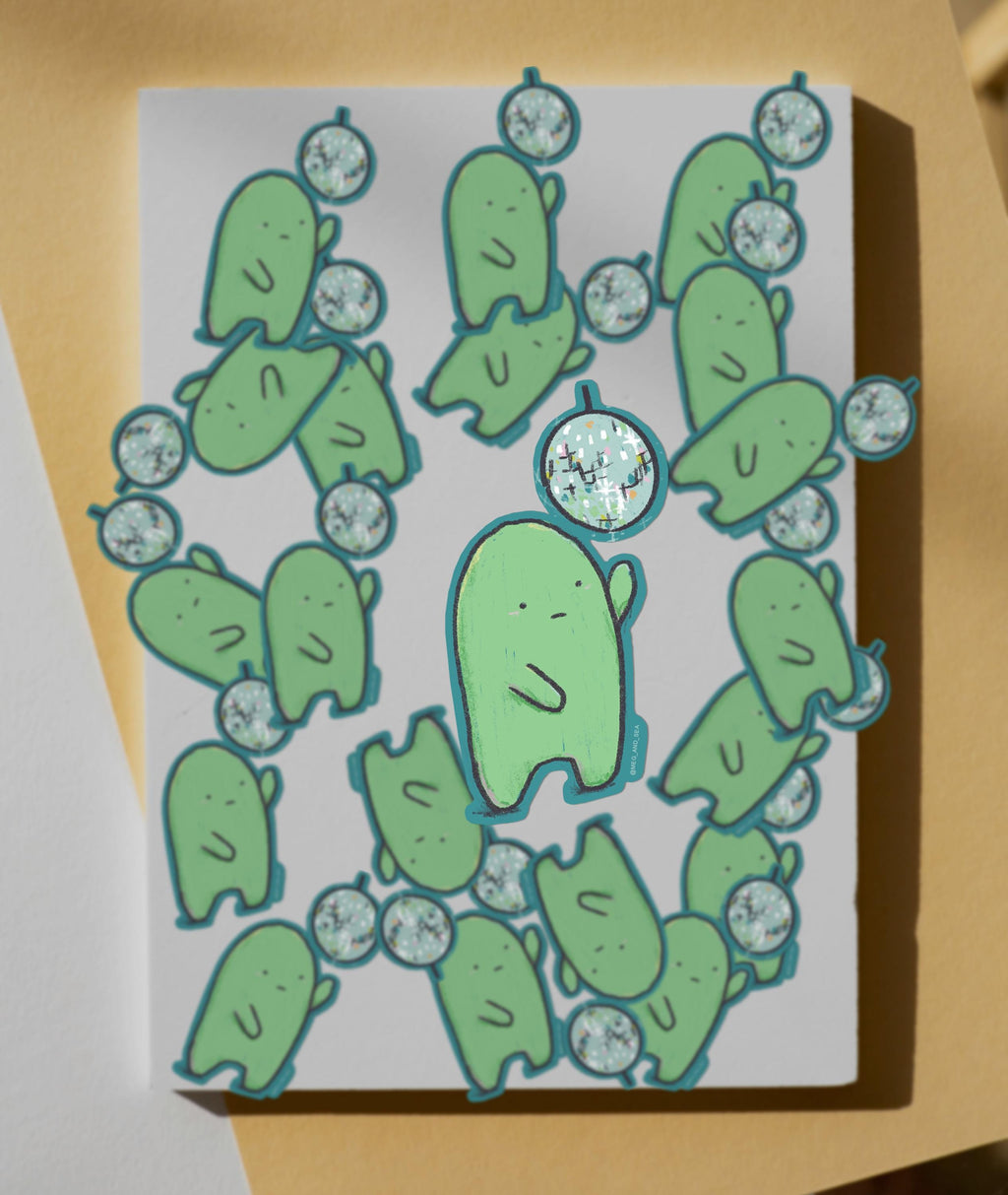 Disco Jeff Sticker: Glossy Vinyl Waterproof Decal