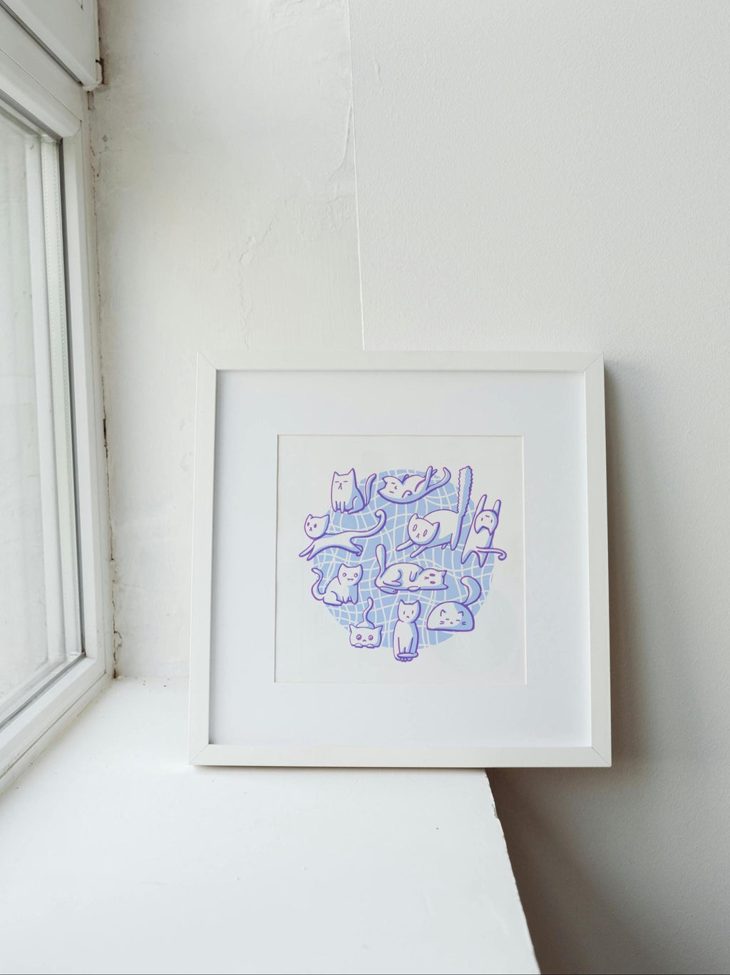 Circle of Cats - 8x8 Art Print