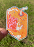 Silly Goose Juice - Waterproof Glitter Sticker