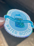 Emotional Support Water Bottle - Glittery waterproof sticker