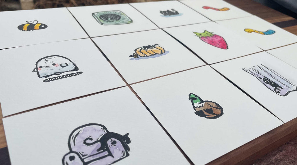 Bumble Bee - Mini Watercolor Block Print
