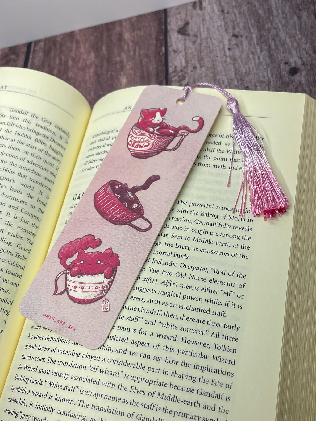 Kit Tea Cats Bookmark