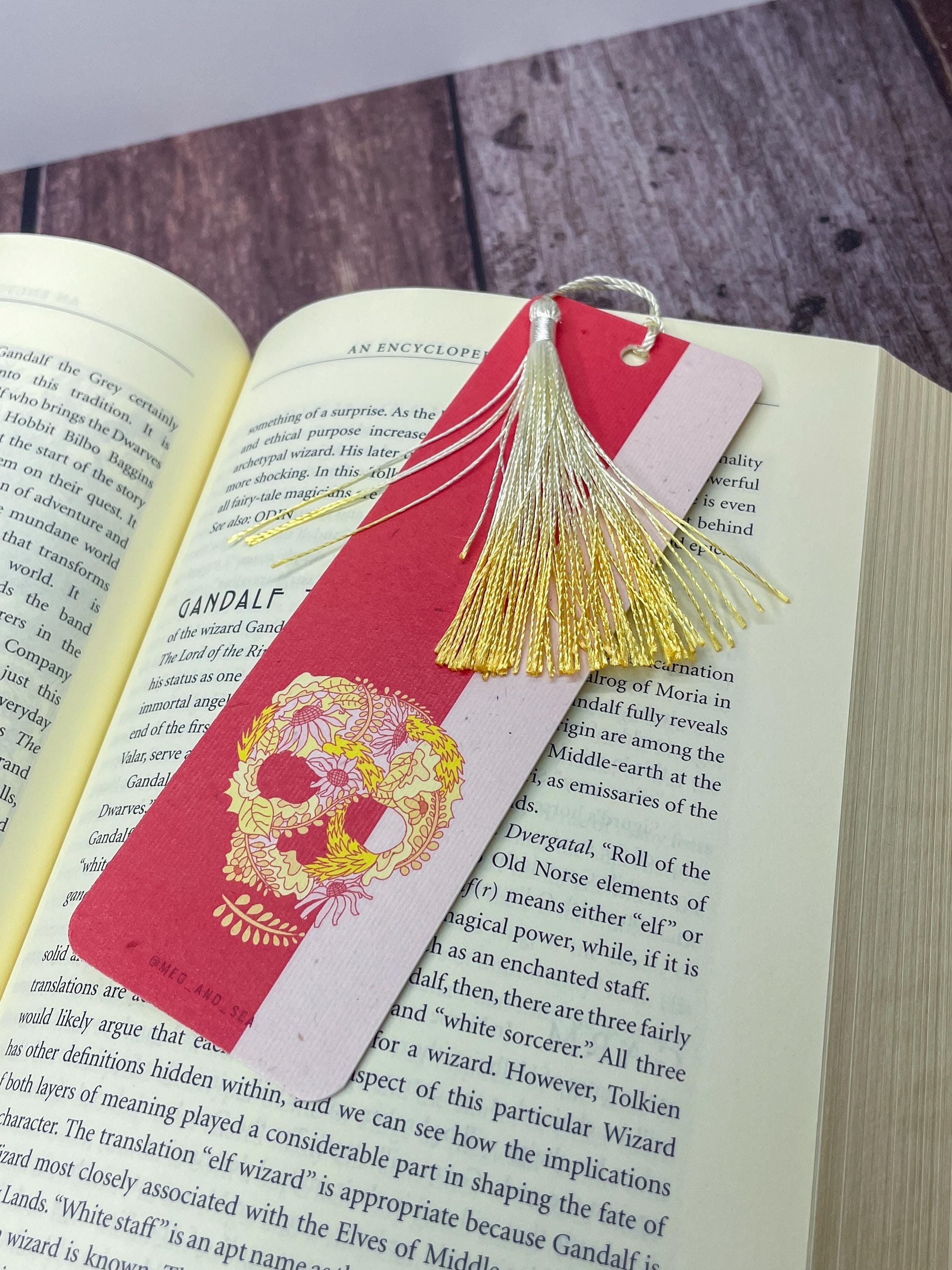 Floral Skull Bookmark